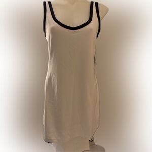Athleta White Chemise with Black Accents